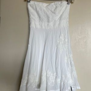 Abercrombie & Fitch white strapless sundress